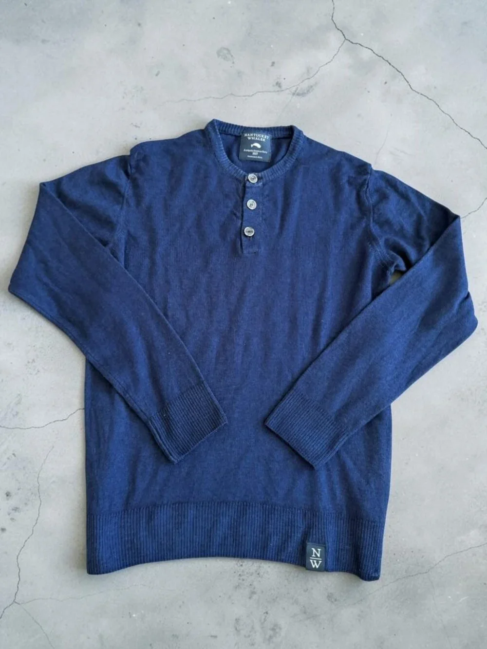 NANTUCKET WHALER Men’s 100% Merino Wool Sweater Size Small